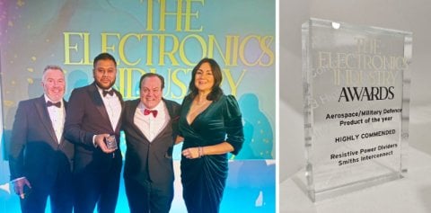 Image of Smiths Interconnect Receive Highly Commended" nomination in the Aerospace Military Defense Product of the Year Category